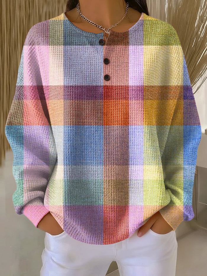 Astrid cozy waffle-knit women's sweater with a relaxed, elegant fit