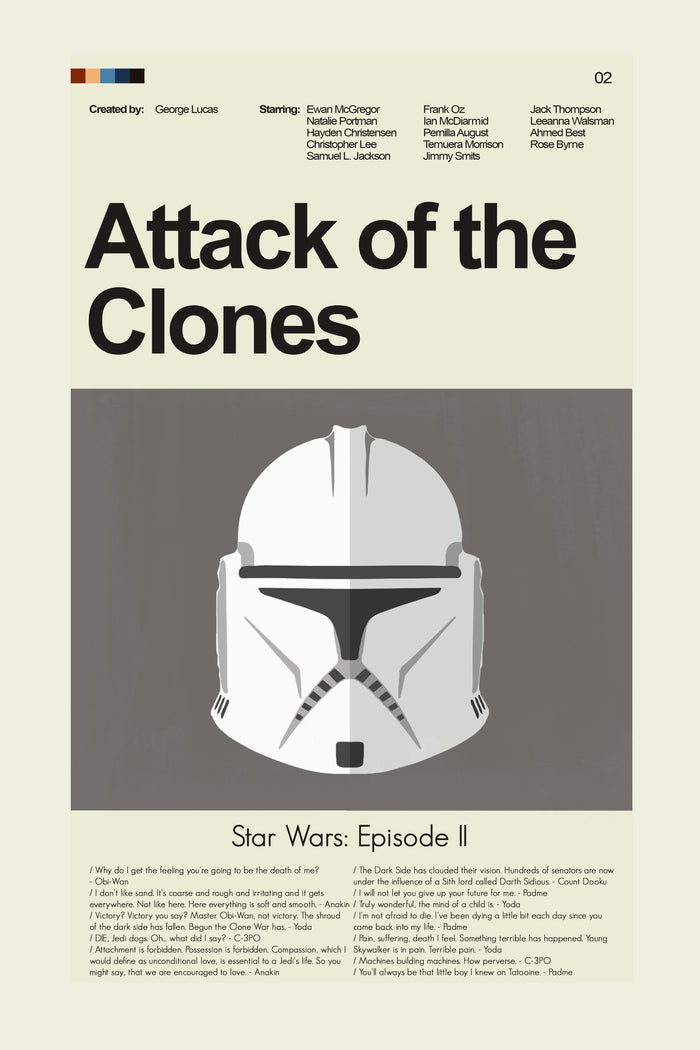 Attack of the Clones: Star Wars Episode II - Clone Trooper | 12"x18" or 18"x24" Print only
