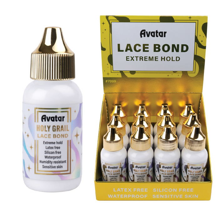 Avatar Holy Grail Lace/Wig Bond Display, 12 Count Wig Glue, Clear