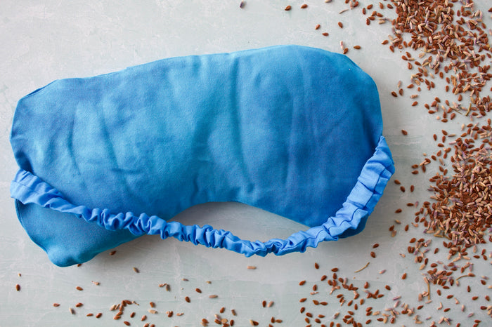 Azure Blue Hand-Dyed Bamboo Eye Pillow