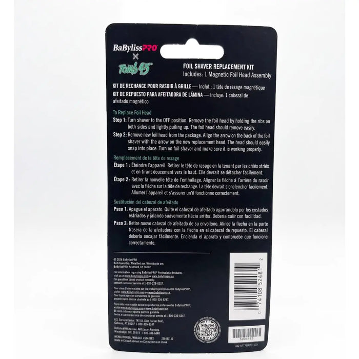 BaBylissPRO x Tomb45 Foil Shaver Replacement Kit – FXT45FS BaByliss