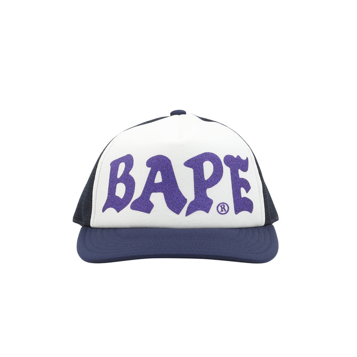Bape Glitter Print Mesh Cap - Navy