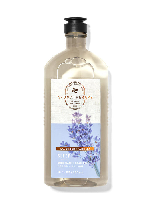 BATH AND BODY WORKS Aromatherapy Lavender and Vanilla Sleep Body Wash And Foam Bath