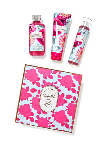 BATH AND BODY WORKS Hello Beautiful Set مجموعة مميزة للعناية بالجسم بعطر الازهار