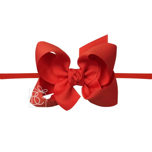BC 4.5" Red Bow on Nylon Headband