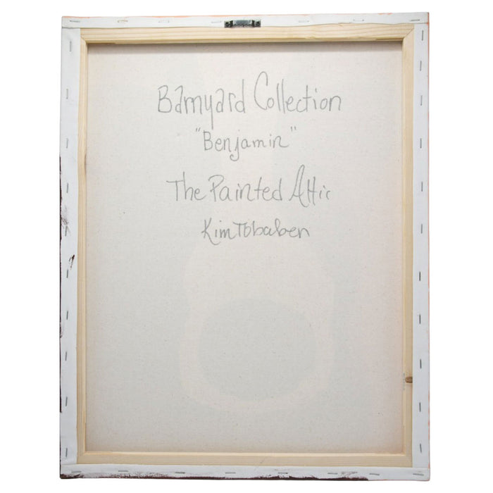 Wooden frame with text on a white background