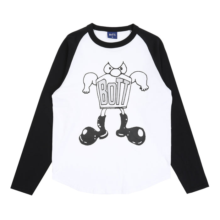 Big Boots Raglan L/S T-Shirt - White