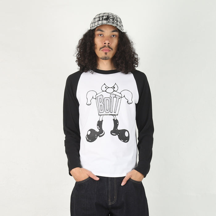 Big Boots Raglan L/S T-Shirt - White