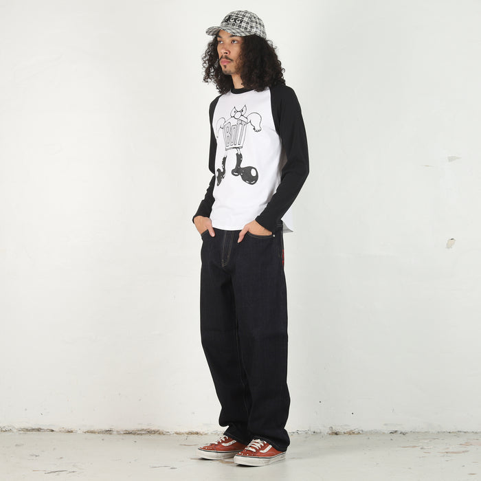 Big Boots Raglan L/S T-Shirt - White