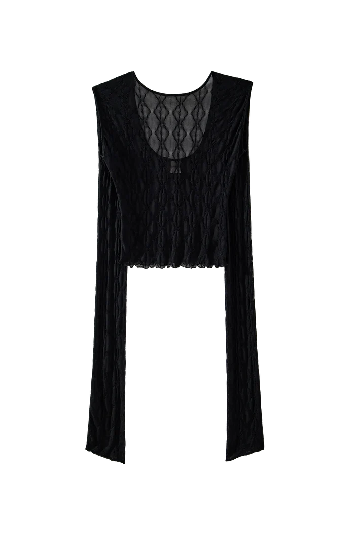 Black Flora Top