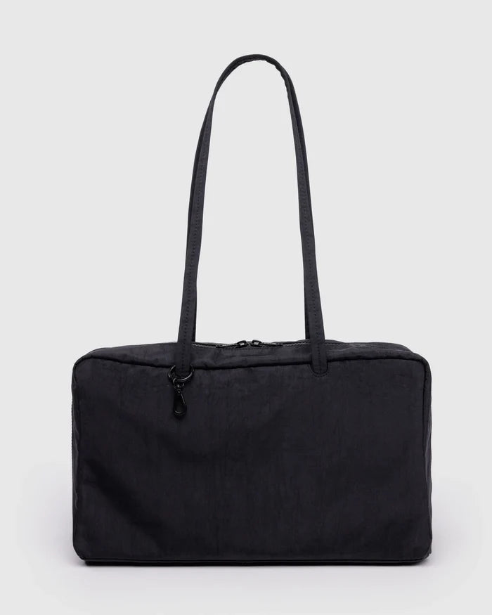 Black Medium Nylon Bowler Bag