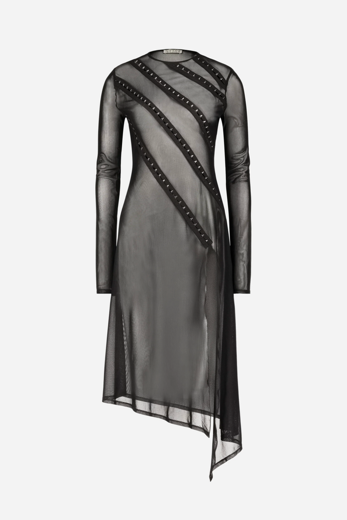 Black Rue Sheer Mesh Dress