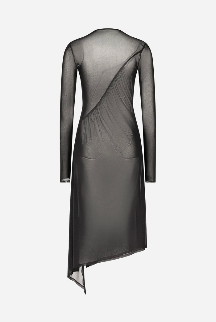 Black Rue Sheer Mesh Dress