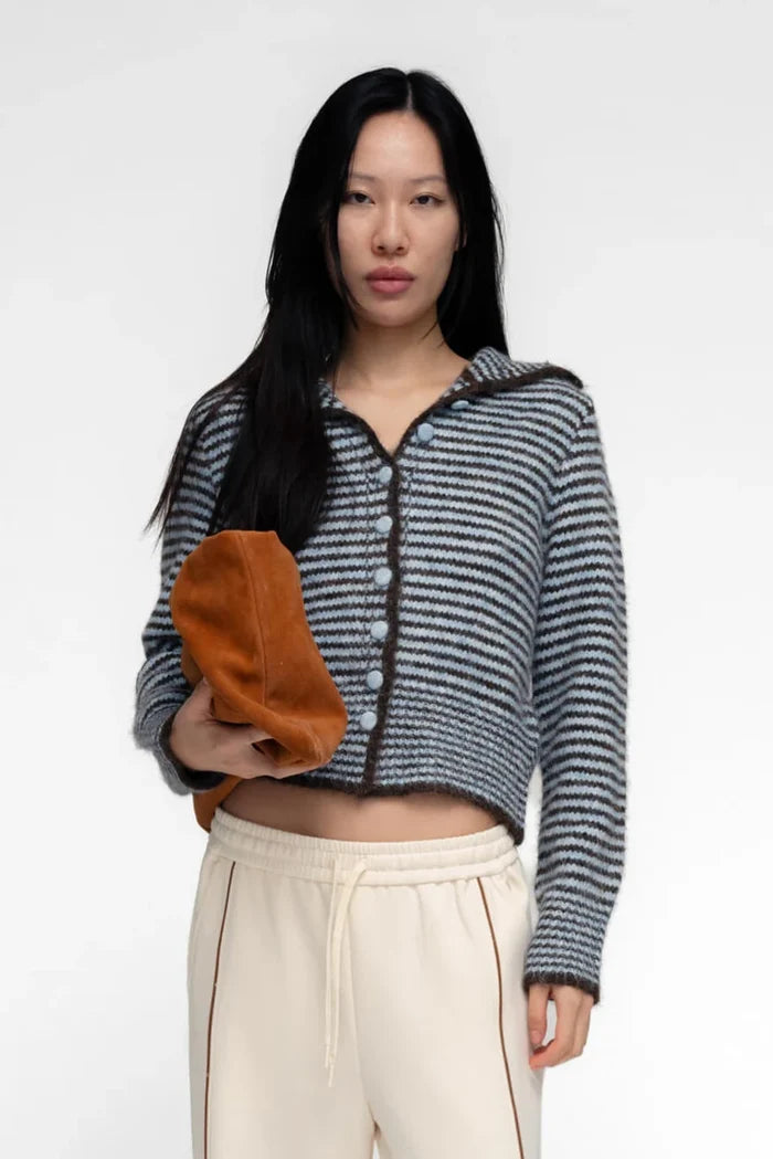 Blue Stripe Ho-Sook Knit Cardigan