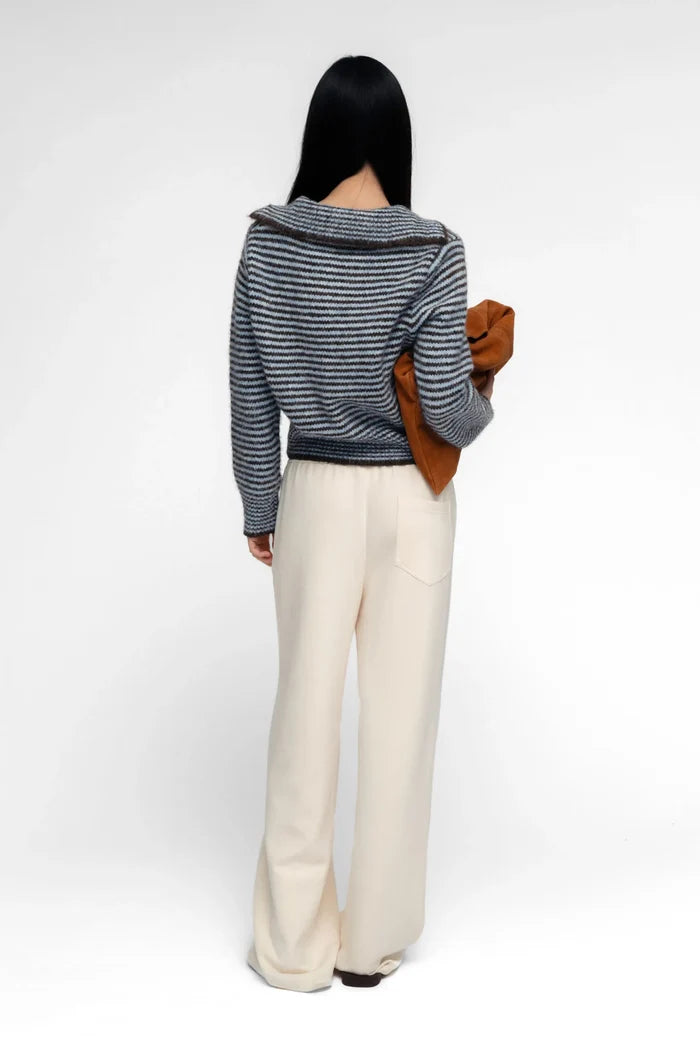 Blue Stripe Ho-Sook Knit Cardigan