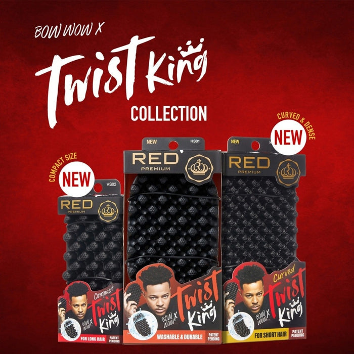 Bow Wow X Twist King Premium Luxury Twist Styler Brush [Curved & Densed] #Hs03