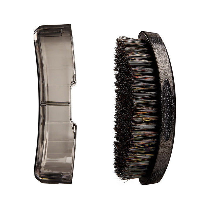 RED BEAUTY by KISS premium boar bristle wave brush oval dark handle with clear protective cover for styling