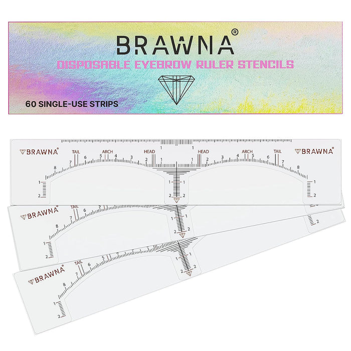 Brawna - Eyebrow Ruler Stickers- 50 pack