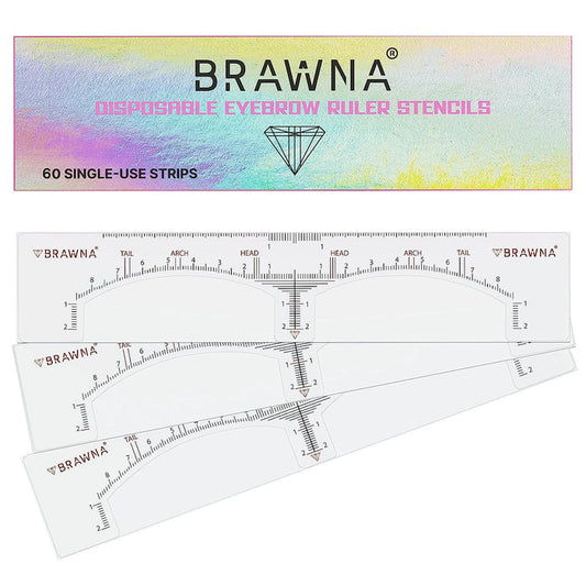 Brawna - Eyebrow Ruler Stickers- 50 pack