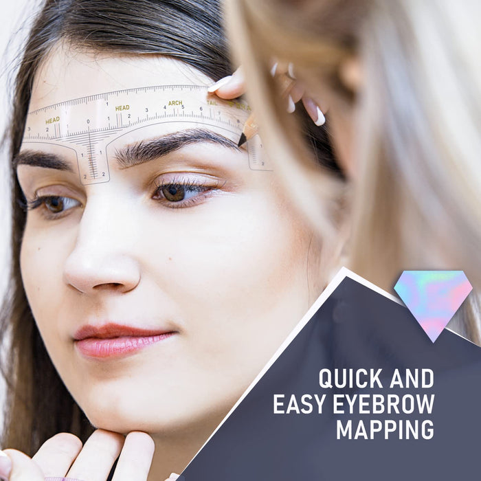 Brawna - Eyebrow Ruler Stickers- 50 pack