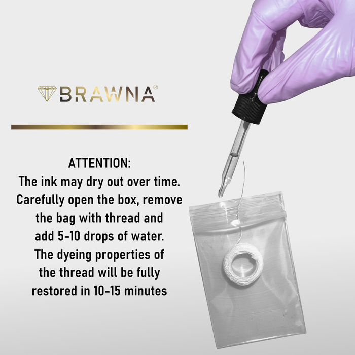 BRAWNA Mapping String for Brows and Lips Measuring - Yellow and White
