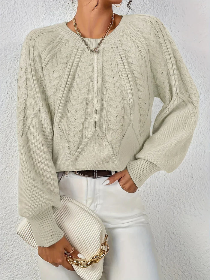 Briona classic comfort sweater shown in a soft knit, available in several colors