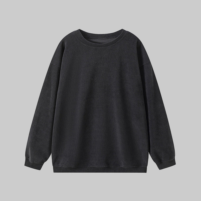 Britley cozy round neck long sleeve sweatshirt shown in a soft solid color