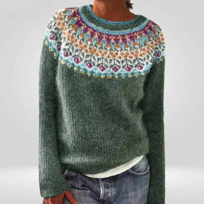 Brittany timeless Icelandic-style knit sweater for women