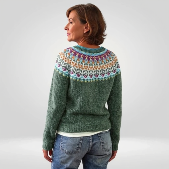Brittany timeless Icelandic-style knit sweater for women