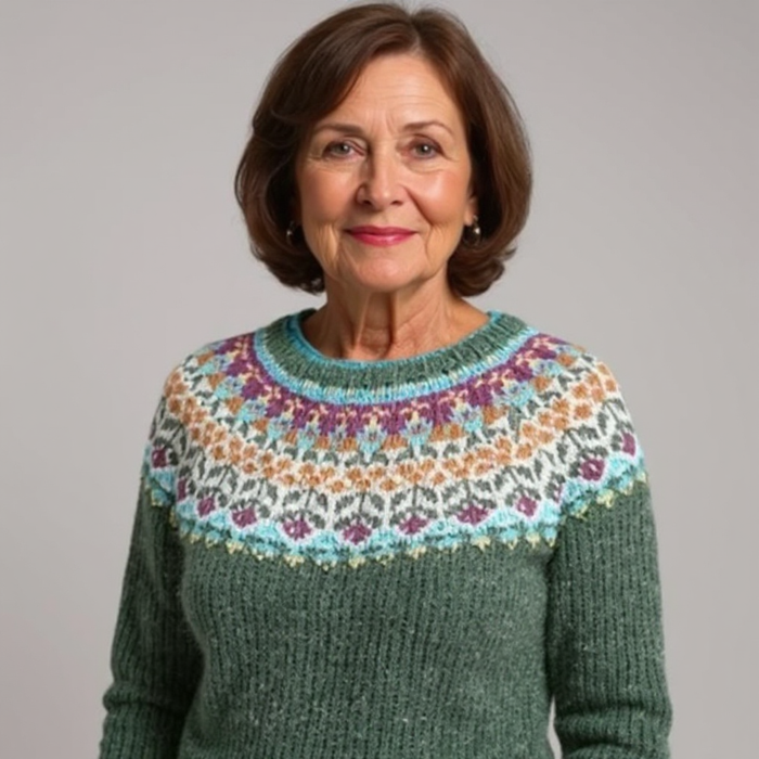 Brittany timeless Icelandic-style knit sweater for women
