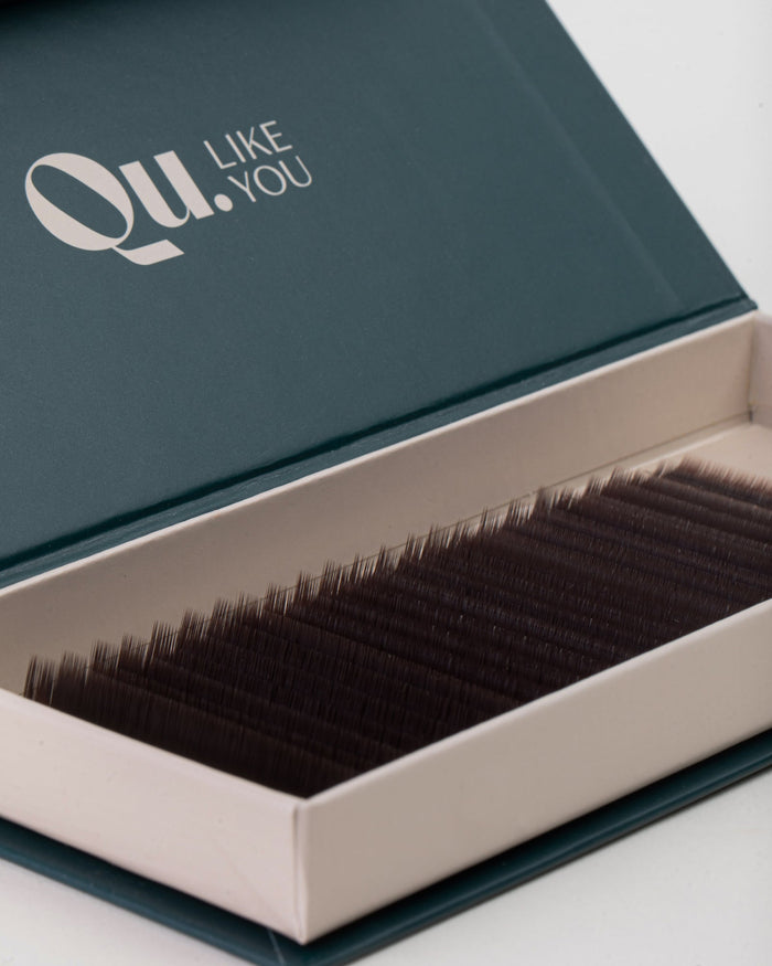 Eyelash Extensions Brown Collection Mix XXL  – Café Noir / 0.07 mm – 25 Lines Qu.Like You
