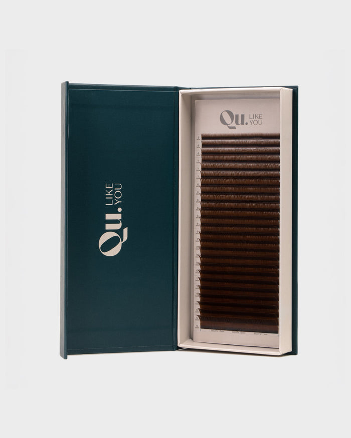 Eyelash Extensions Brown Collection Mix XXL  – Tobacco  / 0.07 mm – 25 Lines Qu.Like You