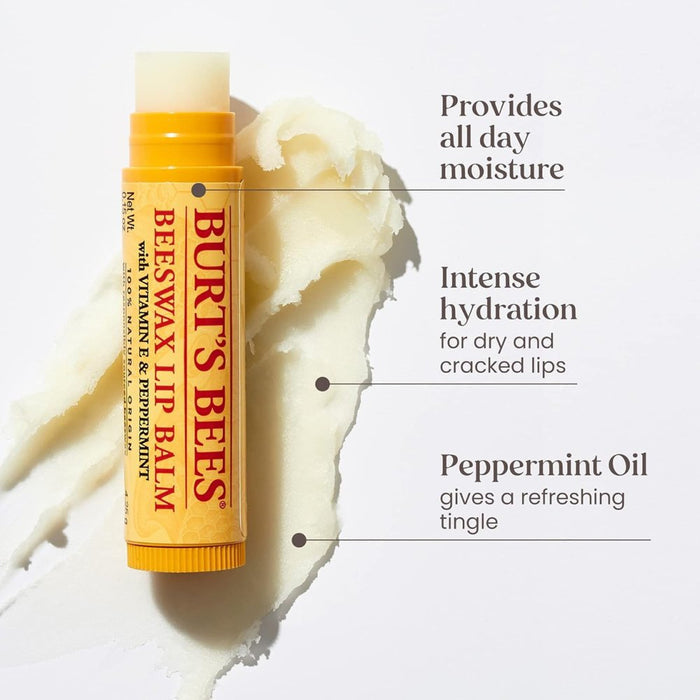 Burt's Bees Beeswax Lip Balm & Hibiscus Tinted Lip Balm Duo