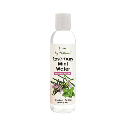 By Natures bottle of rosemary mint water for hair and scalp treatment strengthens and revitalizes 6 oz