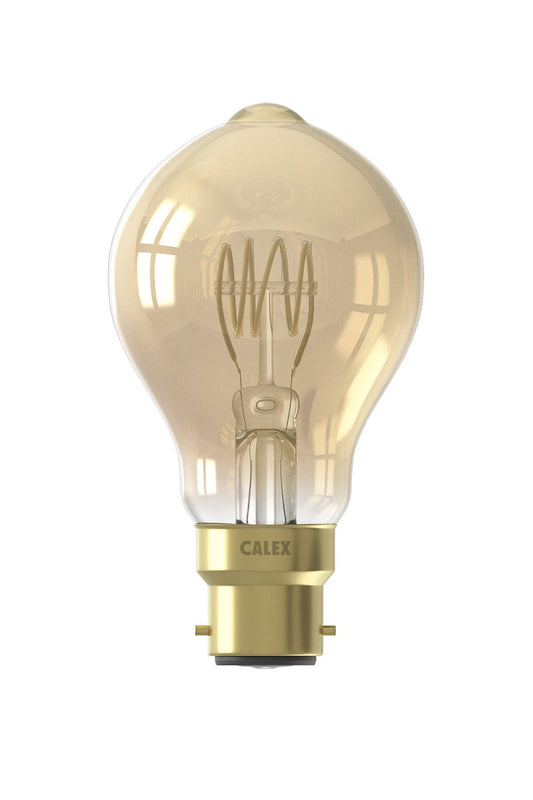 Calex Filament LED Lamp - B22 - A60 - Gold - 4W - Dimmable