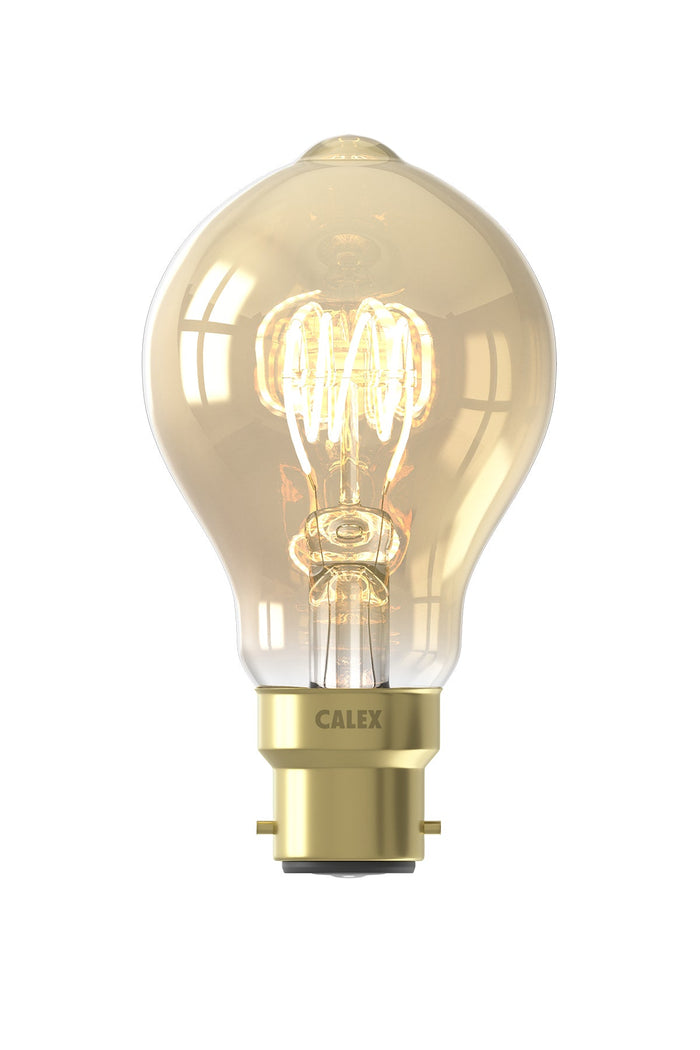 Calex Filament LED Lamp - B22 - A60 - Gold - 4W - Dimmable