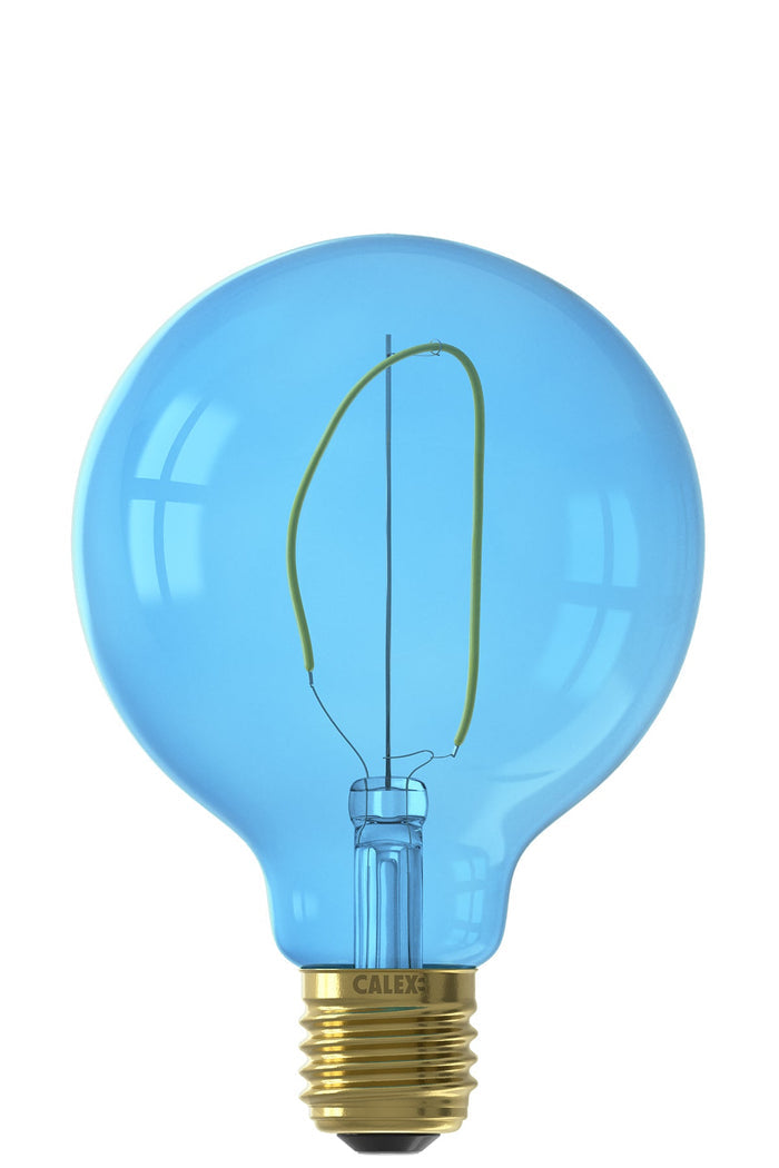 Calex Nora Sapphire Blue LED Bulb - E27 - G95 - 4W - Dimmable