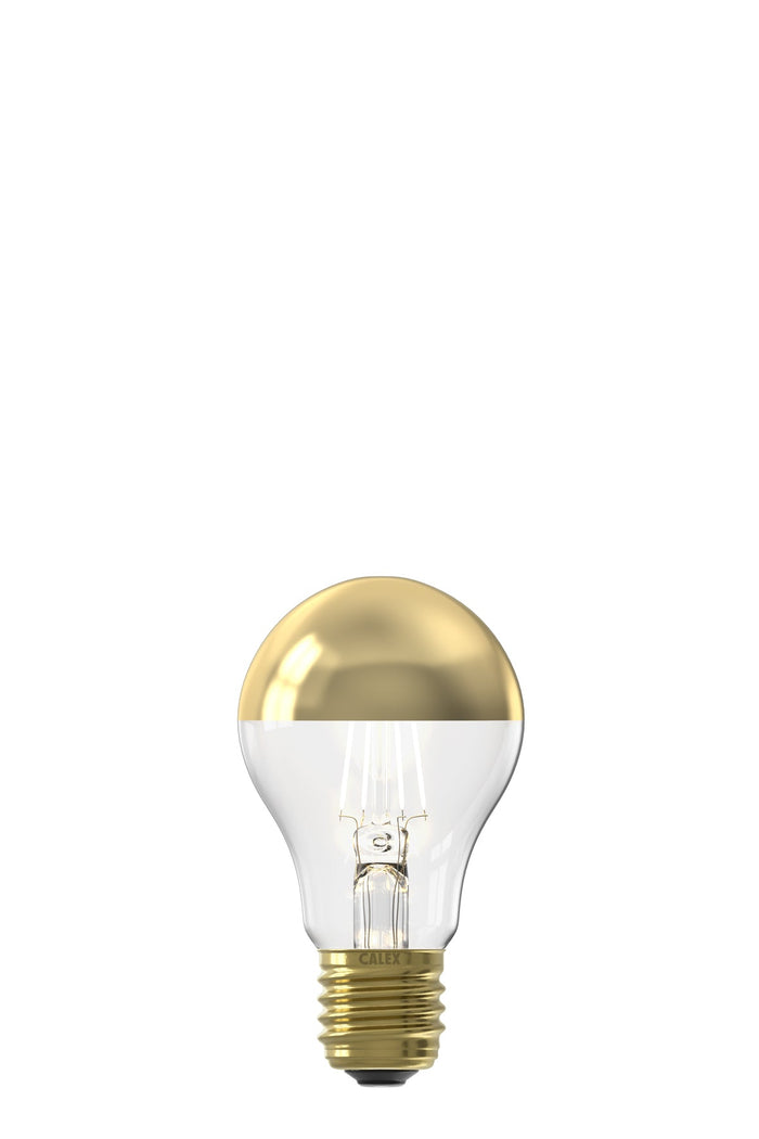 Calex Top Mirror Bulb - E27 - Filament - A60 - Gold - 4W - Dimmable