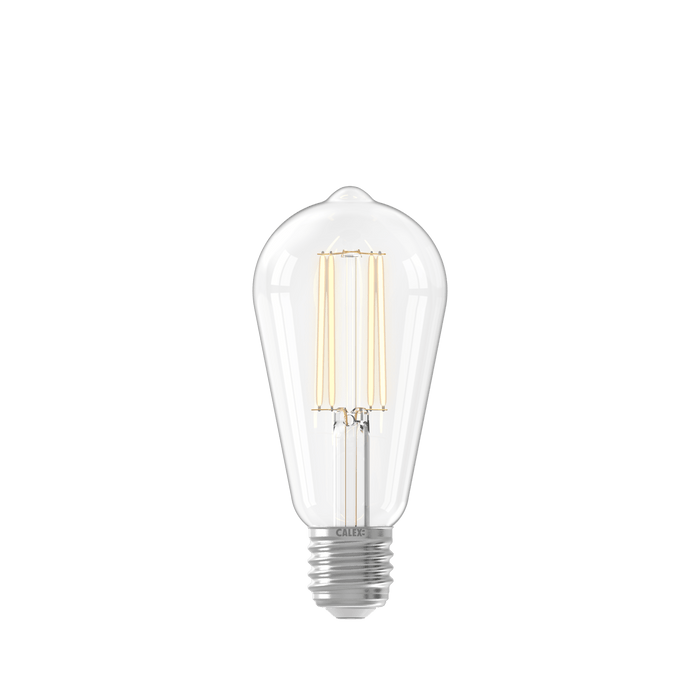 Calex Warm Filament LED Lamp - E27 - ST64 - Clear - 3.5W - Dimmable