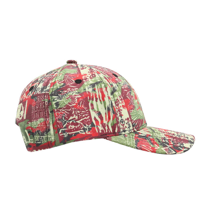 Camo Collage Hat - Red