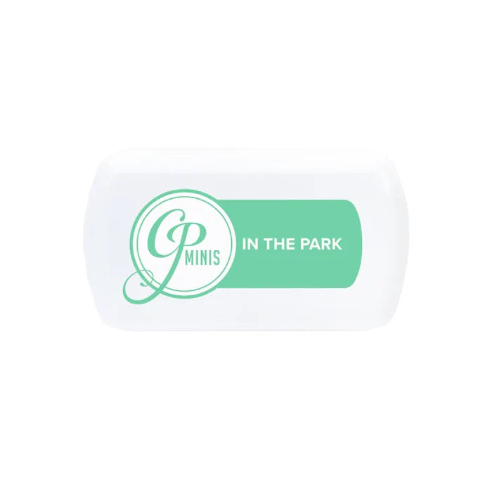 Catherine Pooler - Date Night CP Minis has 8 gorgeous vibrant colors wrapped up in a mini sized* ink pad that takes up less space and are perfect for on the go! Pucker Up, Do-Si-Do, Catching Rays, Chiffon, In the Park, Cummerbund, Serenade, Drive-In. Available at Embellish Away located in Bowmanville Ontario Canada. In The Park