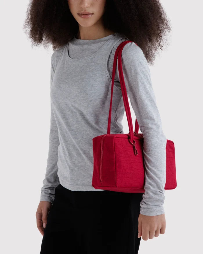 Cherry Nylon Bowler Bag