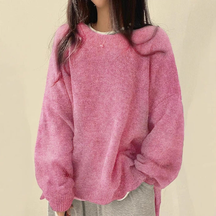 Cindy cozy oversized knit sweater in a relaxed fit, shown in a soft neutral shade