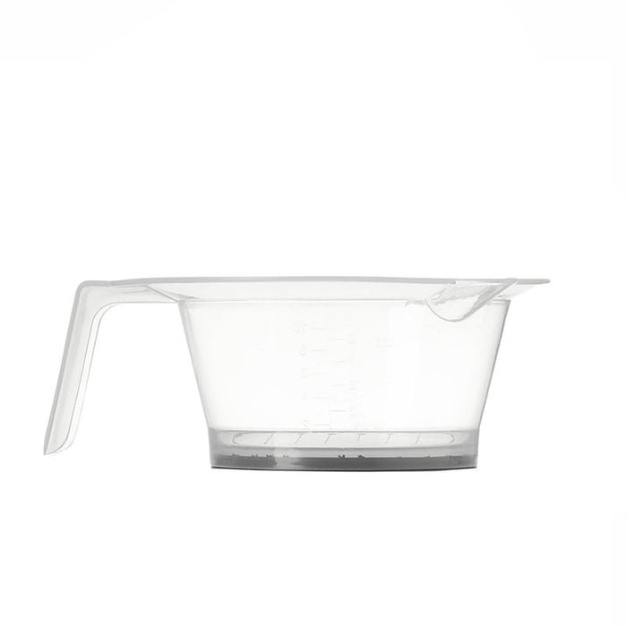 RED BEAUTY by KISS clear plastic mixing bowl with handle and spout for DIY hair coloring kit