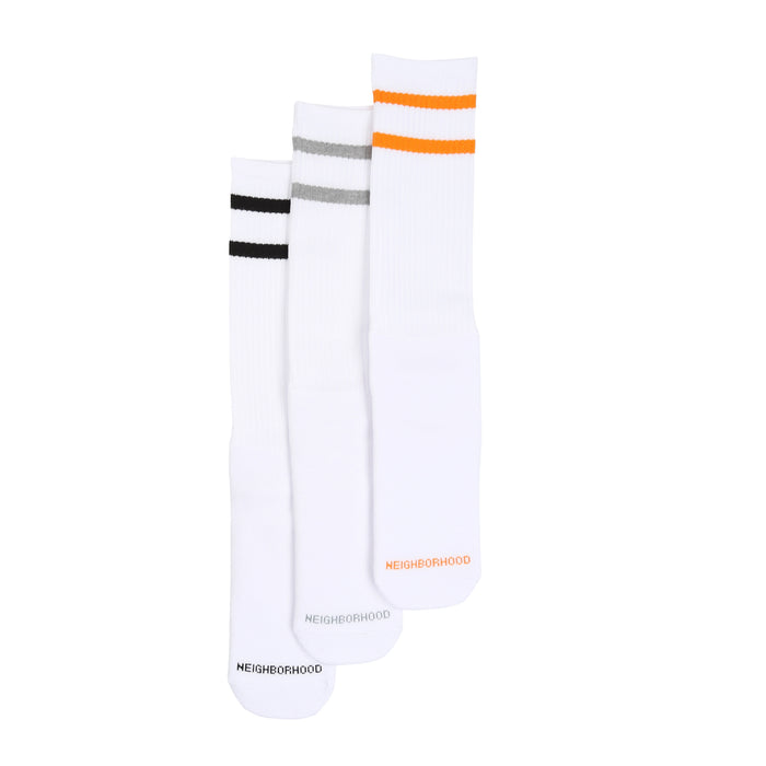 Classic 3 Pck Socks - White