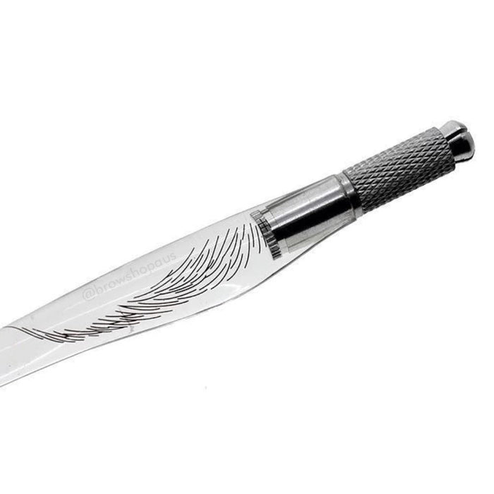 Brow Shop stocks microblading & cosmetic tattoo supplies in Australia & New Zealand, including pens, tools and handles, like this clear plastic handle