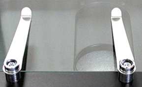 Clip for Microscope Stand Base (Pair), SKU SG02301201-0002, three quarter front view
