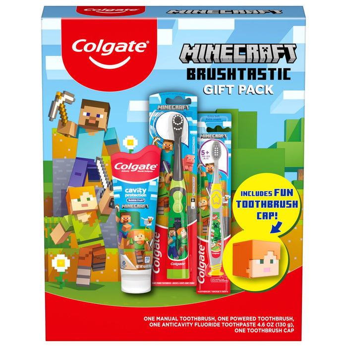 COLGATE Minecraft Brushtastic Gift Pack بكج العناية بالفم من كولكيت