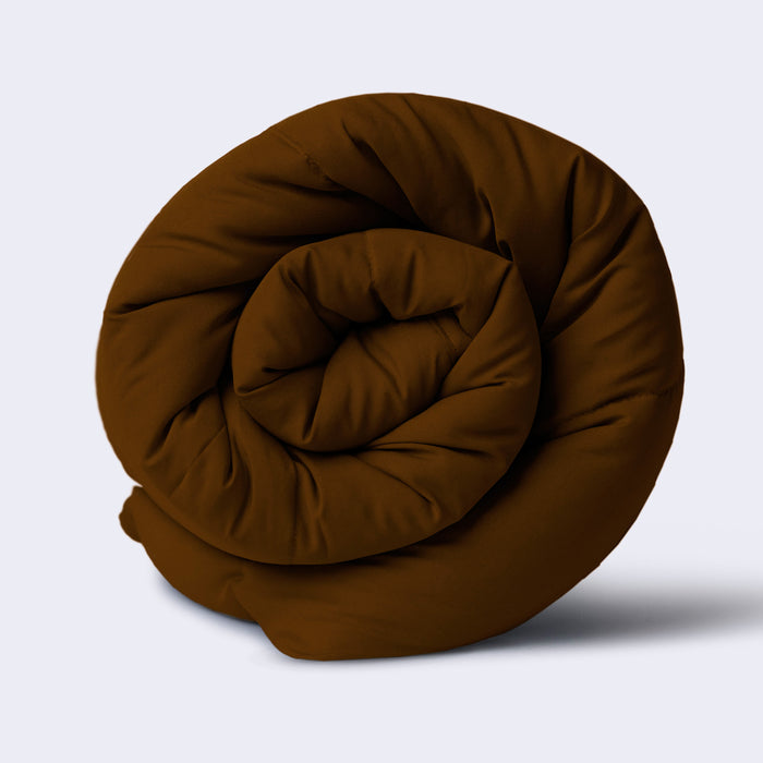 Comforter|Reversible|Microfiber|Comforter|Coffee|Brown|&|Ash|Grey