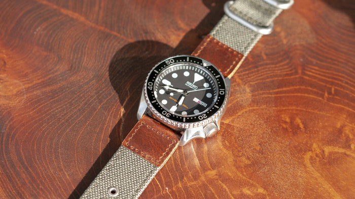 vario cordura oiled leather vintage army green seiko